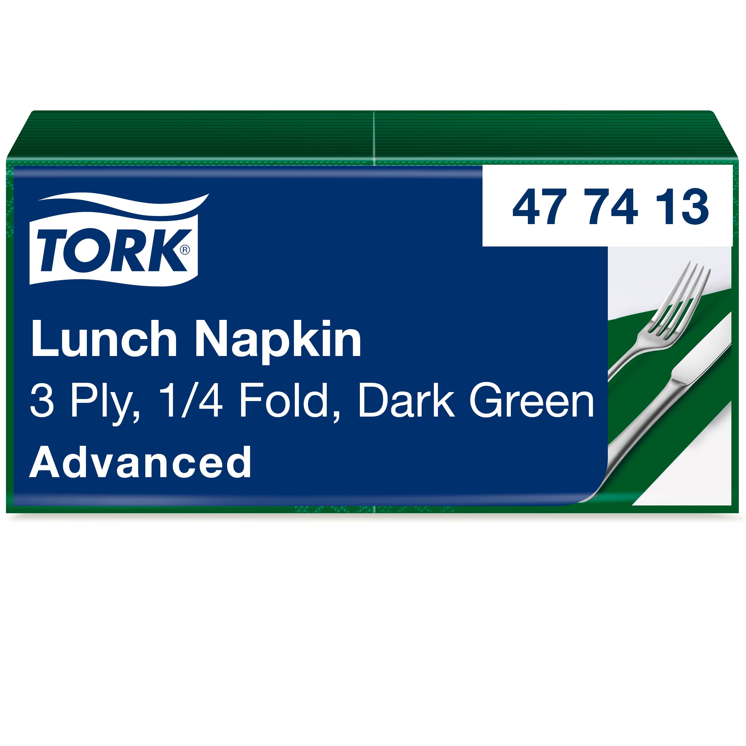 Tork Lunchservietten dunkelgrün 3lg 33cm 1/4F