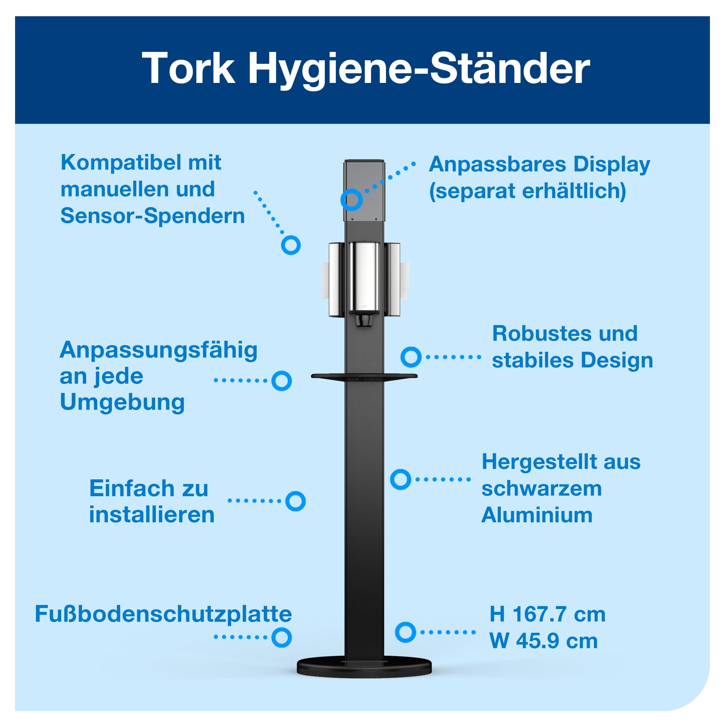 Hygienesäule schwarz