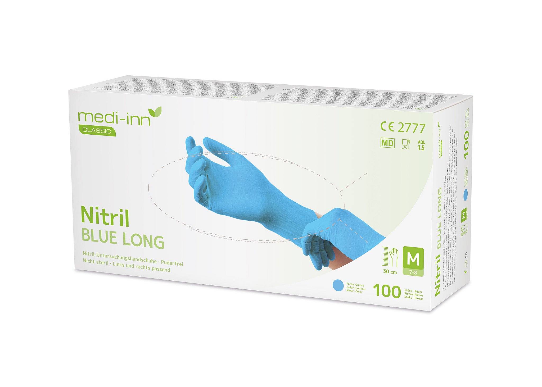 Nitrilhandschuh extralang XL blau