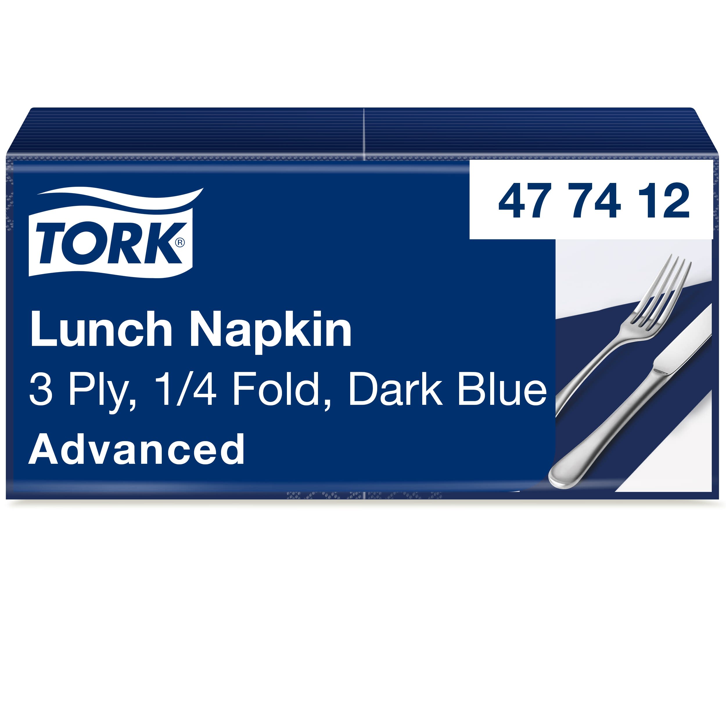 Tork Lunchservietten dunkelblau 3lg 33cm 1/4F