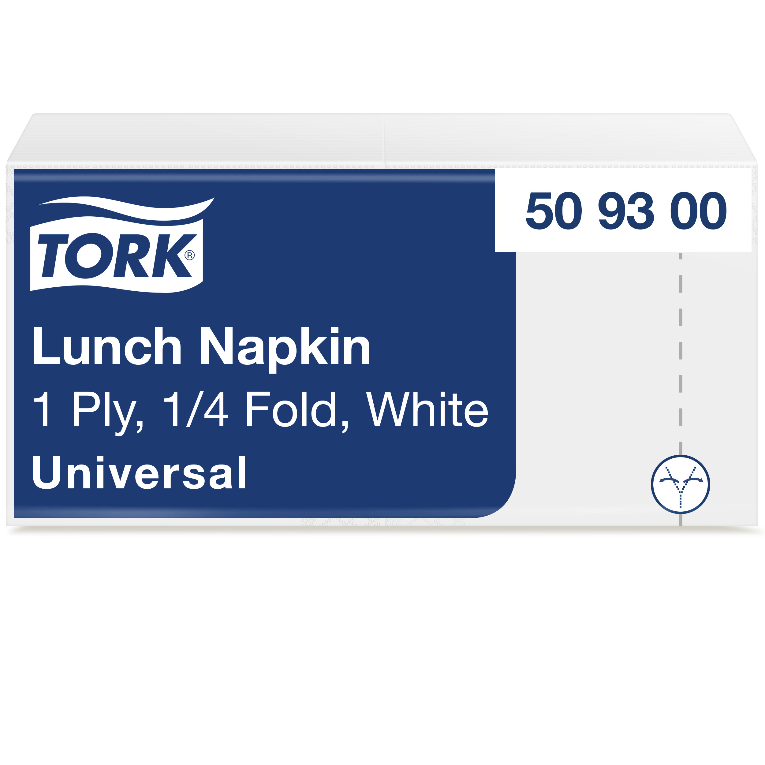 Tork Lunchservietten weiß 1lg 33cm 1/4F