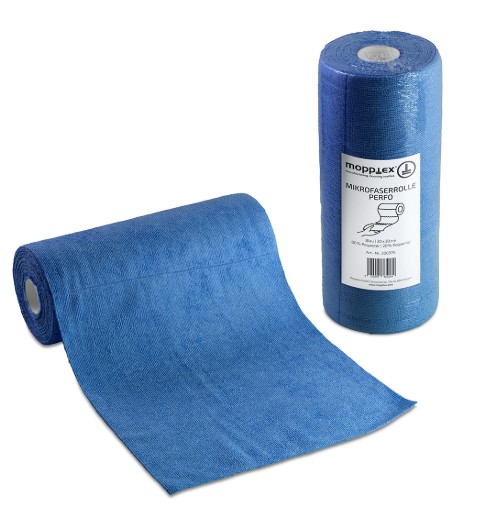 Mikrofaserrolle Perfo blau
