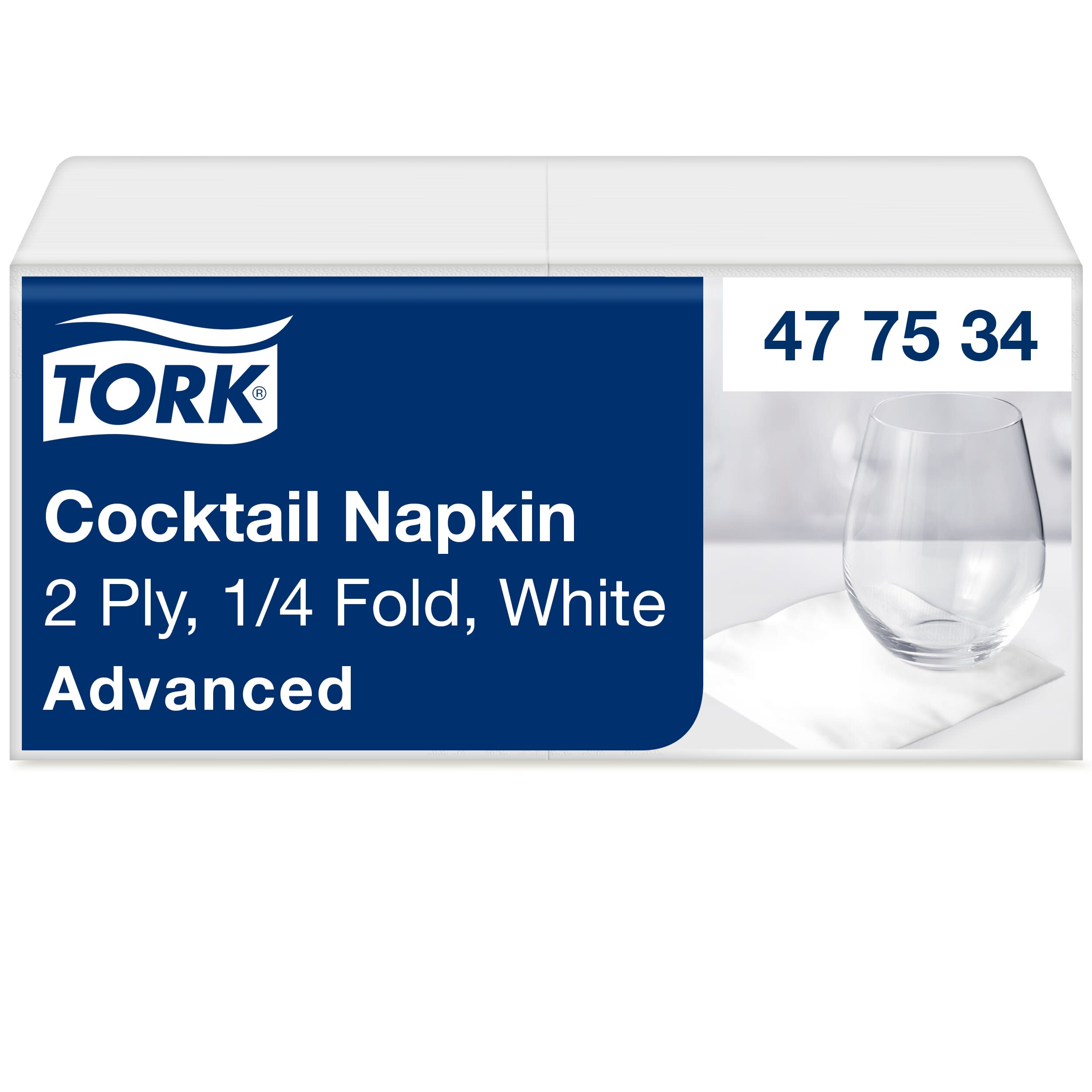 Tork Cocktailservietten weiß 2lg 24cm