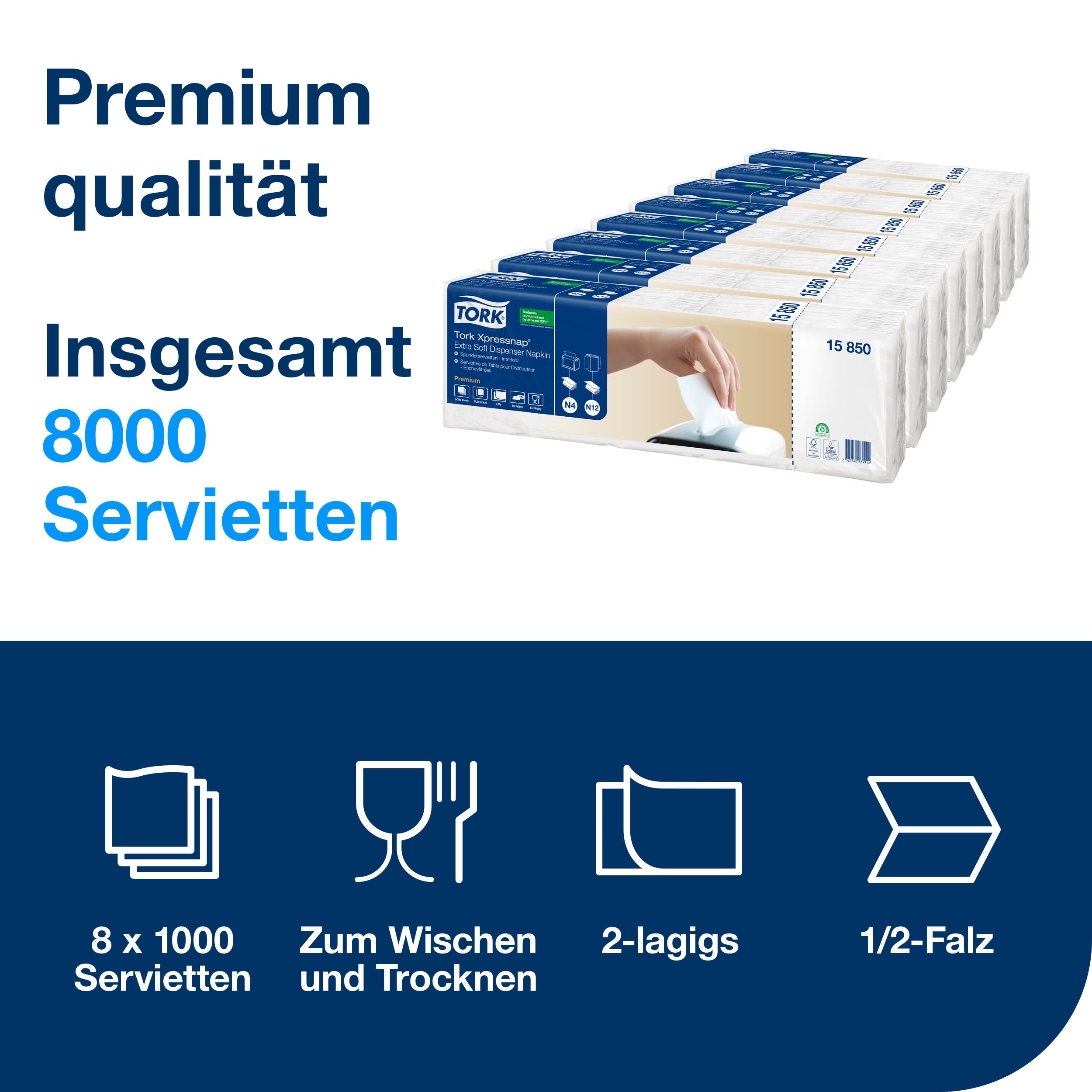 Tork Spenderserviette Xpressnap extra soft weiß 