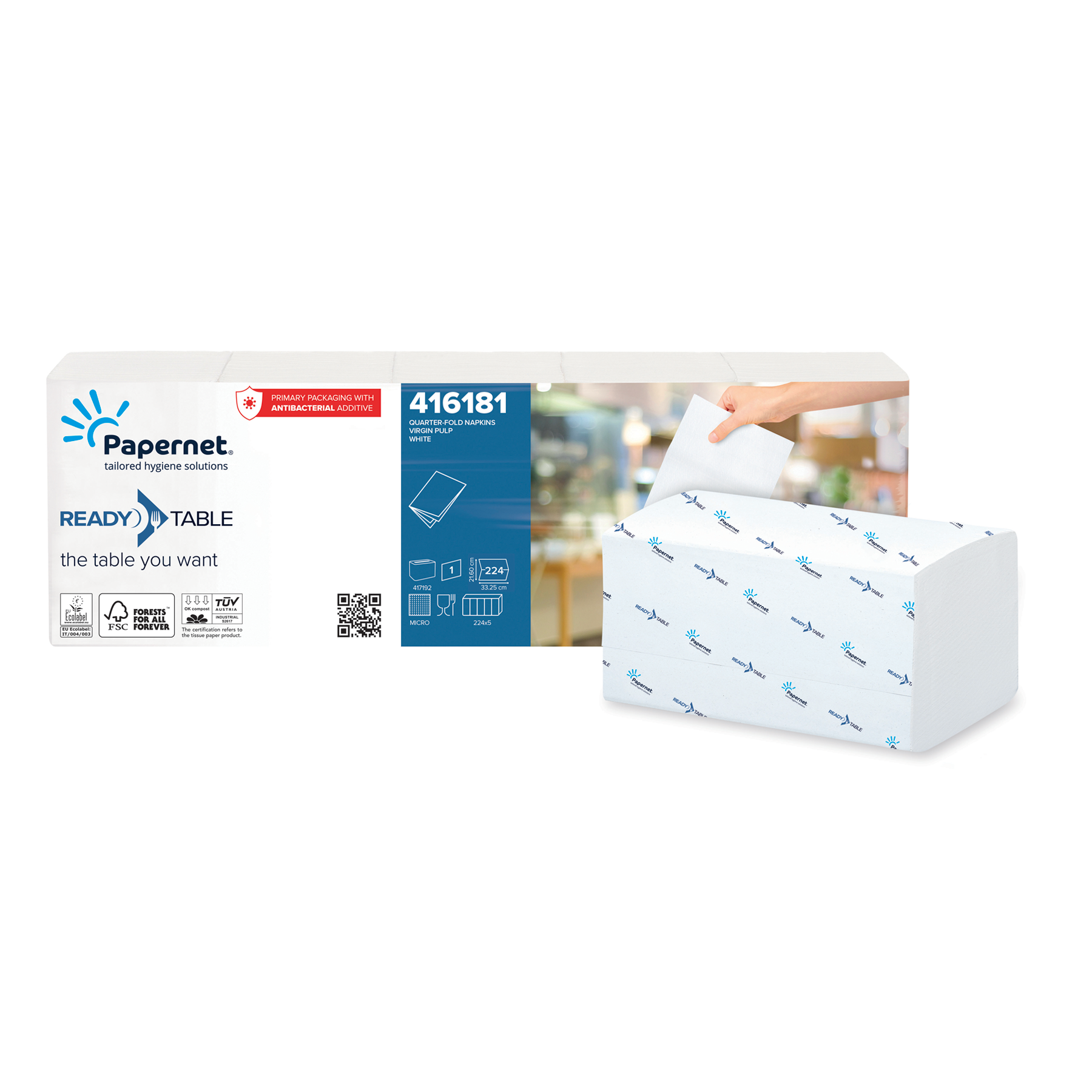 Spenderservietten Interfold weiss 1lg